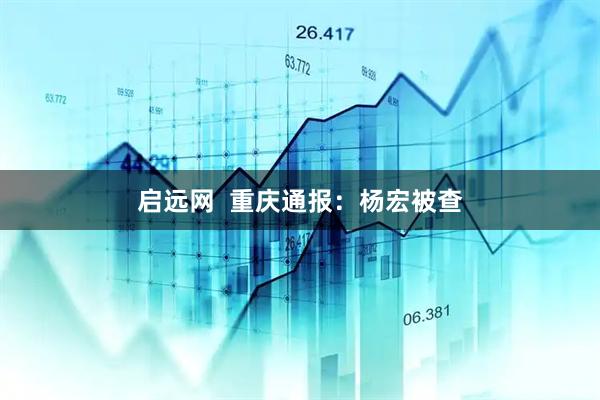 启远网  重庆通报：杨宏被查